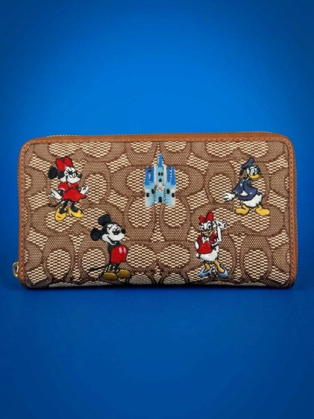 COACH x Disney Parks Mickey & Friends 50th Anniversary Accordion Zip Wallet